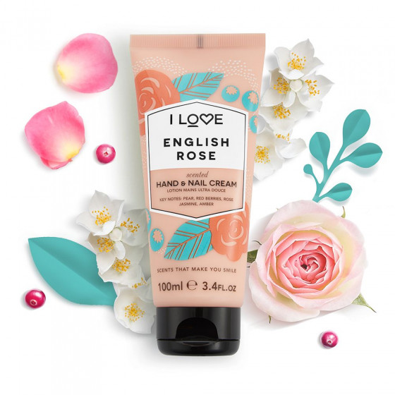 I Love English Rose Hand & Nail Cream - Крем для рук "Английская роза" - 1