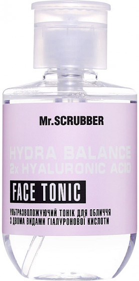 Mr.Scrubber Face ID. Hydra Balance 2x Hyaluronic Acid Face Tonic - Ультраувлажняющий тоник для лица с двумя видами гиалуроновой кислоты