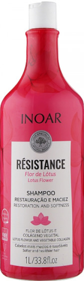 Inoar Resistance Flor de Lotus - Бессульфатный шампунь от выпадения волос