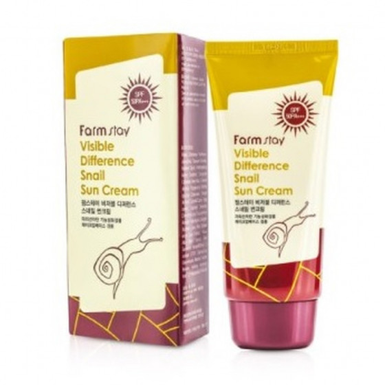 FarmStay Visible Difference Snail Sun Cream SPF 50+ PA+++ - Солнцезащитный крем с муцином улитки - 1