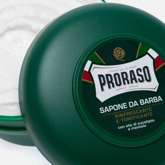 Proraso Green Line Refreshing Shaving Soap - Тонизирующее мыло для бритья с маслом эвкалипта и ментолом - 2