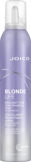 Joico Blonde Life Brilliant Tone Violet Foam Smoothing Foam - Фиолетовый разглаживающий мусс для сохранения яркости блонда