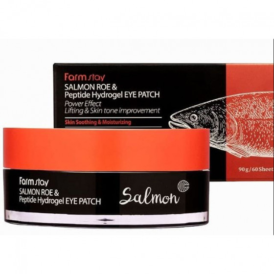 FarmStay Salmon Roe & Peptide Hydrogel Eye Patch - Гидрогелевые патчи для глаз с икрой лосося и пептидами