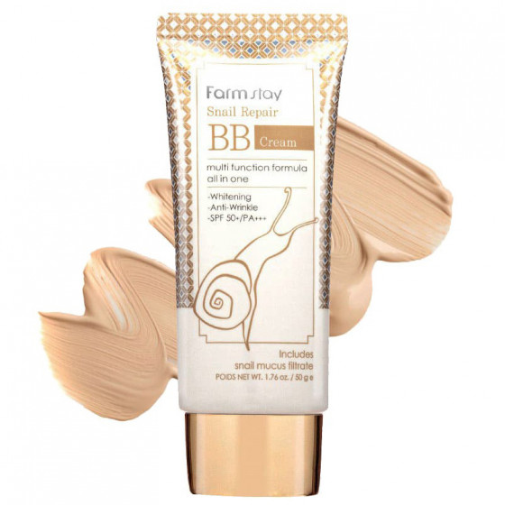 FarmStay Snail Repair BB Cream - Регенерирующий ВВ крем с муцином улитки - 1