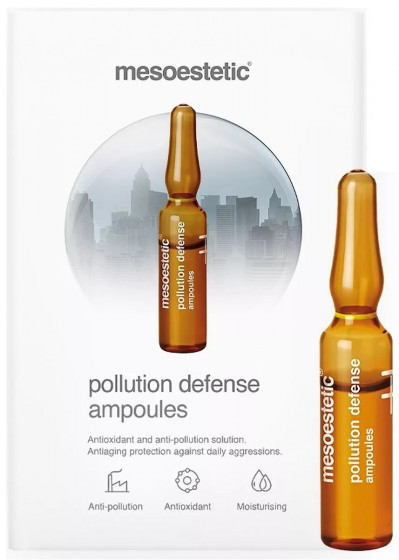 Mesoestetic Pollution Defense Ampoules - Антиоксидантные ампулы для защиты кожи от агрессивных факторов