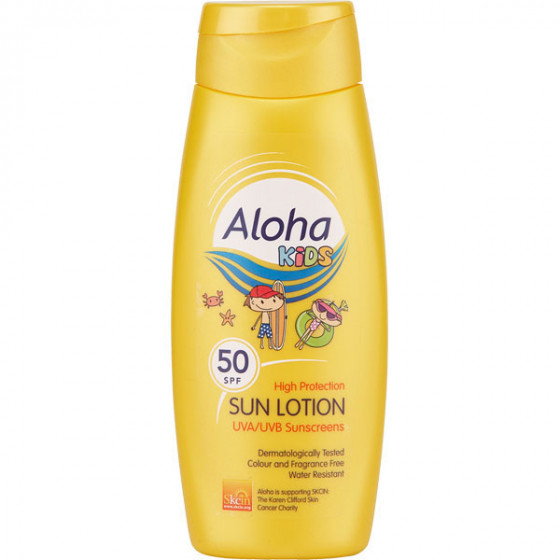 Aloha Sun Protection Kids Colour and Fragrance Free Lotion SPF 50 - Солнцезащитный лосьон для детей 