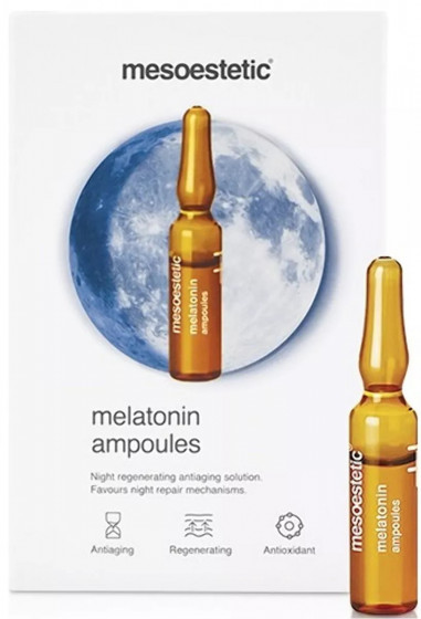 Mesoestetic Melatonin Ampoules - Осветляющие ампулы для ночного ухода