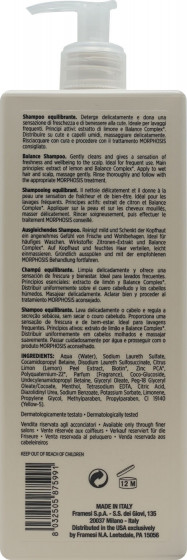 Framesi Morphosis Balance Shampoo - Шампунь для жирной кожи головы - 1