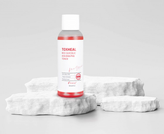 Esthetic House Toxheal Red Glycolic AHA-BHA-PHA Toner - Пилинг-тонер с гликолевой кислотой - 1