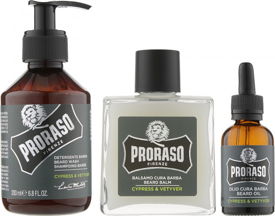 Proraso Cypress & Vetyver Beard Kit - Подарочный набор для ухода за бородой - 1