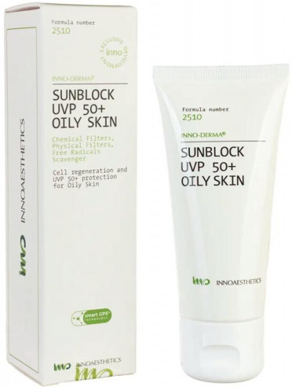 Innoaesthetics Inno-Derma Sunblock UVP 50+ Oily Skin - Солнцезащитный крем для жирной и проблемной кожи лица