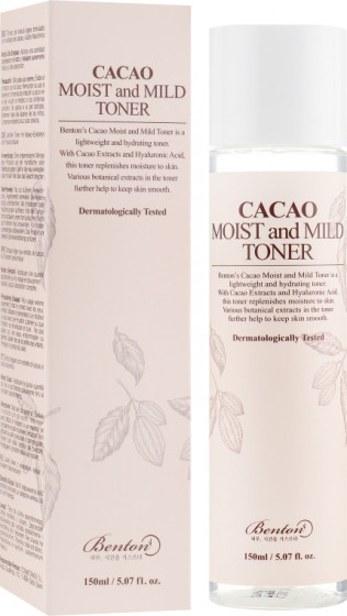 Benton Cacao Moist and Mild Toner - Увлажняющий тонер с экстрактом какао