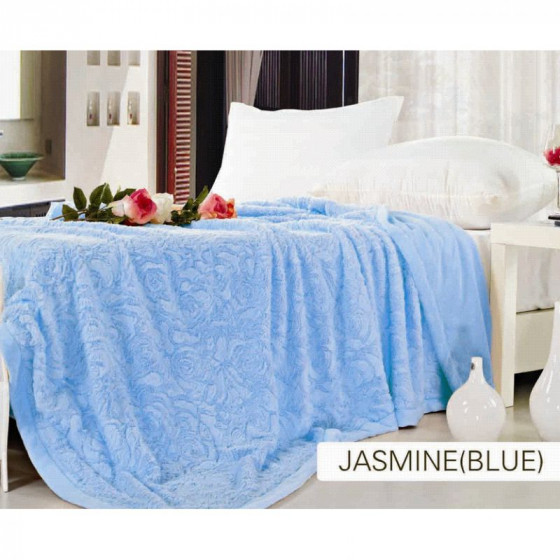 Arya Jasmine Black - Плед двуспальный микрофибра с эффектом 