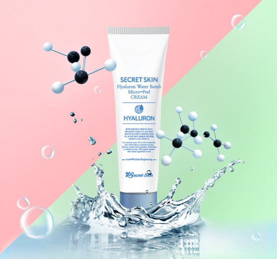 Secret Skin Hyaluron Water Bomb Micro-Peel Cream - Увлажняющий гиалуроновый крем с эффектом микро-пилинга - 1