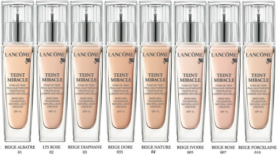 Lancome Teint Miracle SPF15 - Тональный крем 02 Lys Rose - 1