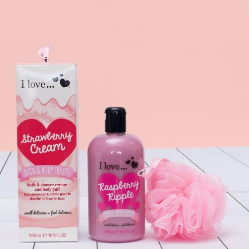 I Love Raspberry Ripple Bath & Body Treats - Набор "Малина" - 1