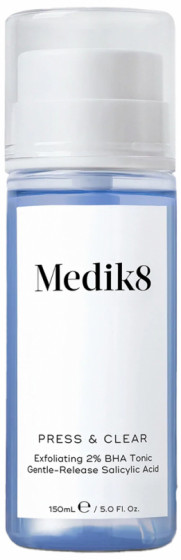 Medik8 Press&Clear Exfoliating 2% BHA Toner - Отшелушивающий тоник с салициловой кислотой для проблемной кожи