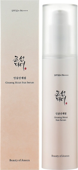 Beauty of Joseon Ginseng Moist Sun Serum SPF 50+ PA++++ - Солнцезащитная увлажняющая сыворотка для лица с экстрактом женьшеня - 1