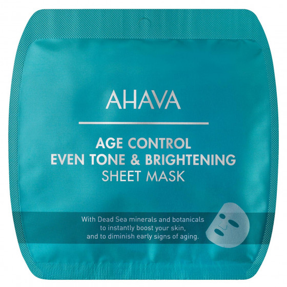 Ahava Age Control Even Tone&Brightening Sheet Mask - Осветляющая омолаживающая тканевая маска - 1