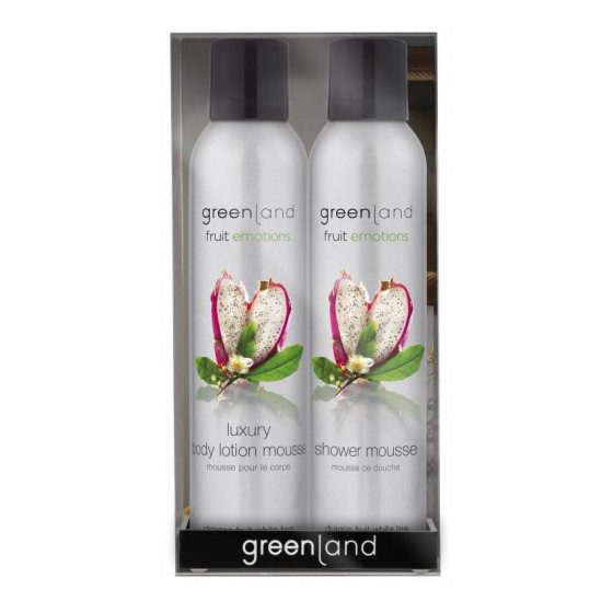 Greenland Gift Pack: Shower & Body Mousse Sensation Dragon fruit-White tea - Набор муссов для тела Питайя-Белый чай 