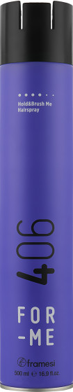 Framesi For-Me 406 Hold&Brush Me Hairspray - Лак для волос сильной фиксации