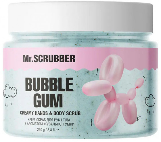 Mr.Scrubber Bubble Gum Creamy Hands & Body Scrub - Крем-скраб для рук и тела с ароматом жевательной резинки