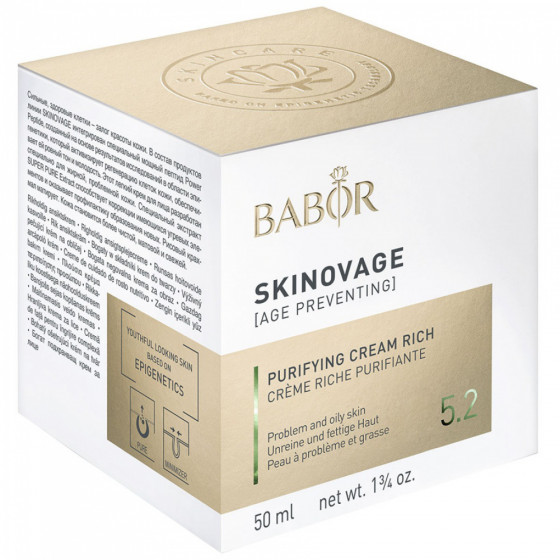 Babor Skinovage Purifying Cream Rich - Питательный крем для проблемной кожи - 1