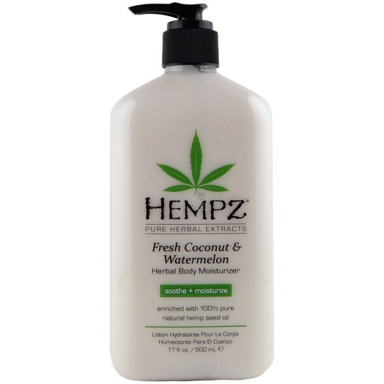 Hempz Fresh Coconut & Watermelon Herbal Body Moisturizer - Растительный освежающий лосьон для тела Кокос и Арбуз