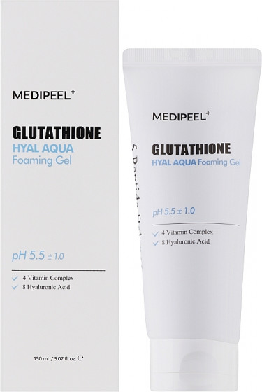 Medi Peel Glutathione Hyal Aqua Foaming Gel - Увлажняющий гель-пенка для умывания лица - 1