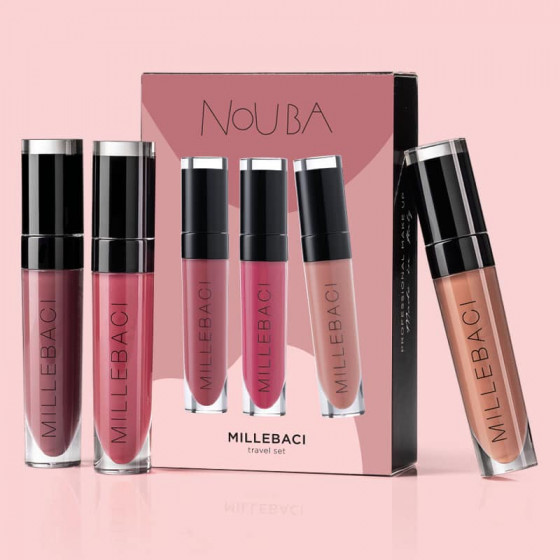 Nouba Millebaci Travel Naked Set - Набор стойких помад - 1