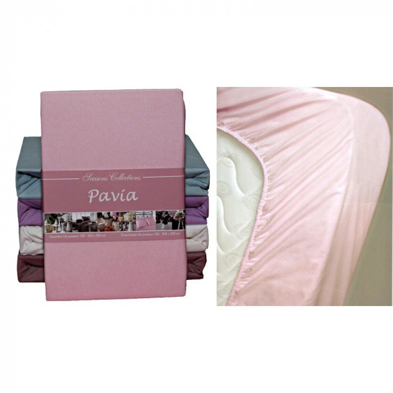 Pavia STONE (180-200x200) - Простынь трикотажная на резинке светло-бежевая