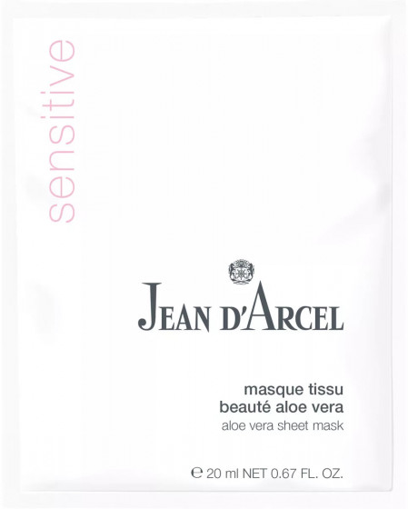 Jean d'Arcel Masque Tissu Beaute Aloe Vera - Тканевая маска с алоэ вера для чувствительной кожи