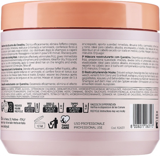 Inebrya Ice Cream Keratin Restructuring Mask - Восстанавливающая маска с кератином - 1