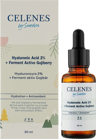 Celenes Hyaluronic Acid 2% + Ferment Active Gojiberry - Увлажняющая сыворотка с гиалуроновой кислотой - 1