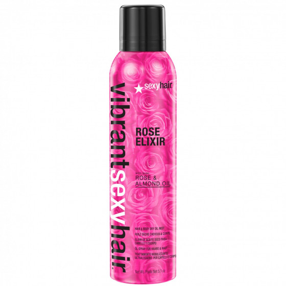 Sexy Hair Vibrant Rose Elixir - Масло-аэрозоль сухое для волос и тела