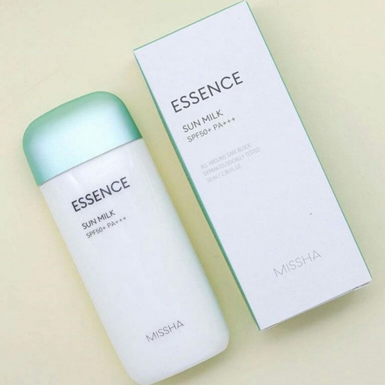 Missha All-around Safe Block Essence Sun Milk SPF50+/PA+++ - Солнцезащитная эссенция для лица - 1