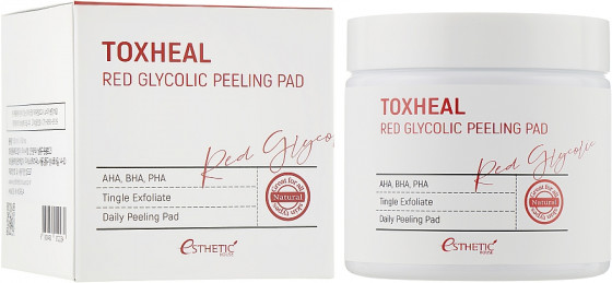 Esthetic House Toxheal Red Glycolic Peeling Pad - Очищающие пилинг-диски для лица - 1