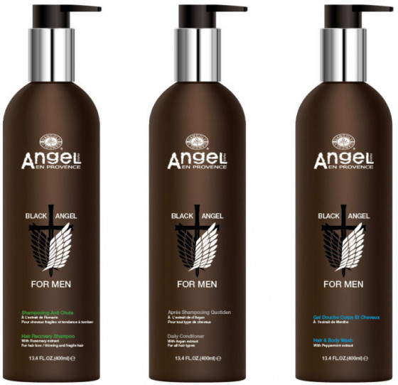 Angel Professional Black Angel Oil Control and Dandruff Shampoo - Шампунь от перхоти для жирных волос с экстрактом периллы - 1