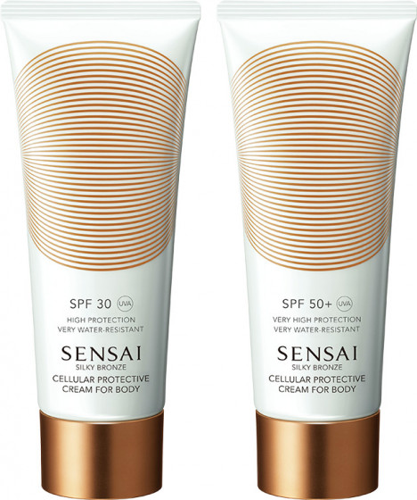 Kanebo Sensai Silky Bronze Cellular Protective Cream For Body SPF50+ - Солнцезащитный крем для тела - 2