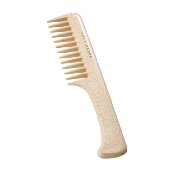 Acca Kappa Natura Beechwood Coarse Teeth Comb With Handle - Гребень для волос Натура №3