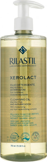 Rilastil Xerolact Cleansing Oil - Очищающее масло для лица и тела для очень сухой, склонной к раздражению и атопии кожи