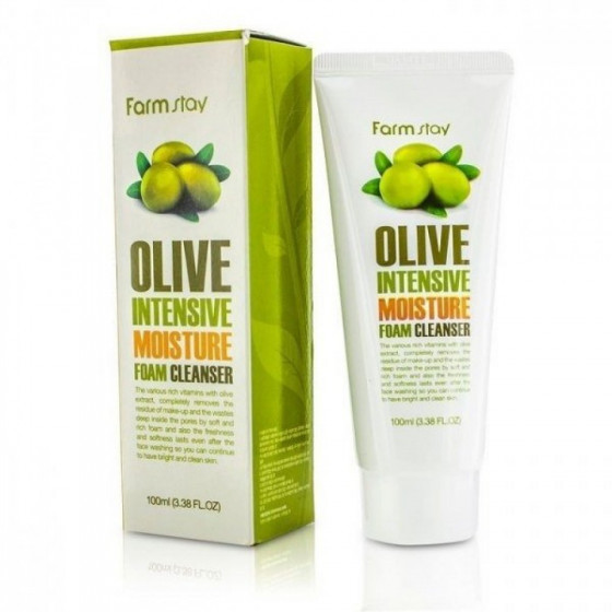 FarmStay Olive Intensive Moisture Foam Cleanser - Пенка для умывания с экстрактом оливы - 2