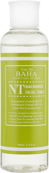 Cos De BAHA Niacinamide 5% Facial Toner - Тонер для проблемной кожи с ниацинамидом