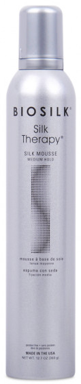 BioSilk Silk Therapy Silk Mousse Medium Hold - Шелковый кремовый мусс средней фиксации