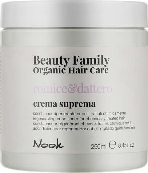 Nook Beauty Family Organic Hair Care Romice & Dattero Crema Suprema - Регенерирующий кондиционер для окрашенных и поврежденных волос