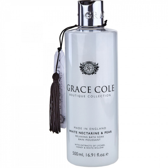 Grace Cole Boutique White Nectarine&Pear Relaxing Bath Soak - Пена для ванны "Белый нектарин и груша"