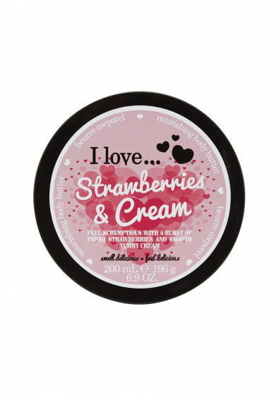 I Love Strawberries & Cream Body Butter - Масло для тела "Клубника со сливками"