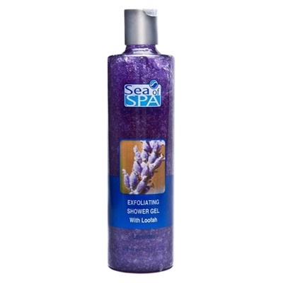 Sea of SPA Exfoliating Shower Gel With Loofah - Отшелушивающий гель для душа с люфой (Lavender)