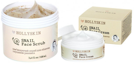 Hollyskin Snail Face Cream - Смягчающий крем для лица с муцином улитки - 1