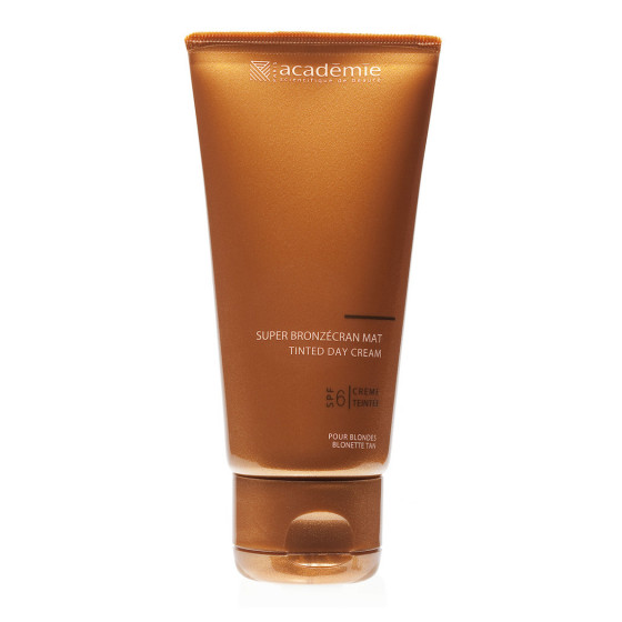 Academie Super Bronzecran Mat SPF 6Pour Blondes - Тонирующий дневной крем для блондинок